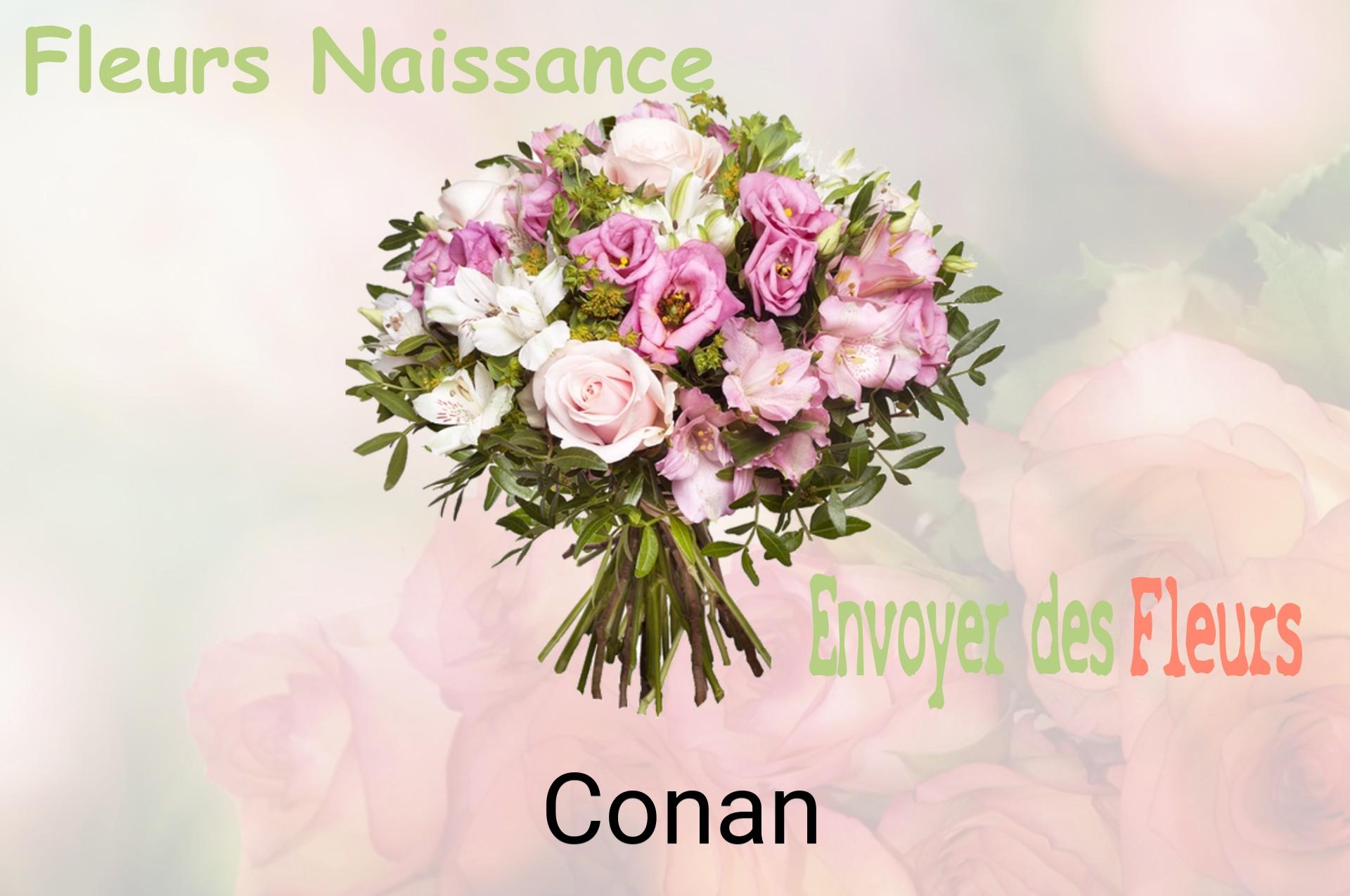 Bouquet de fleurs de naissance livré à Conan
